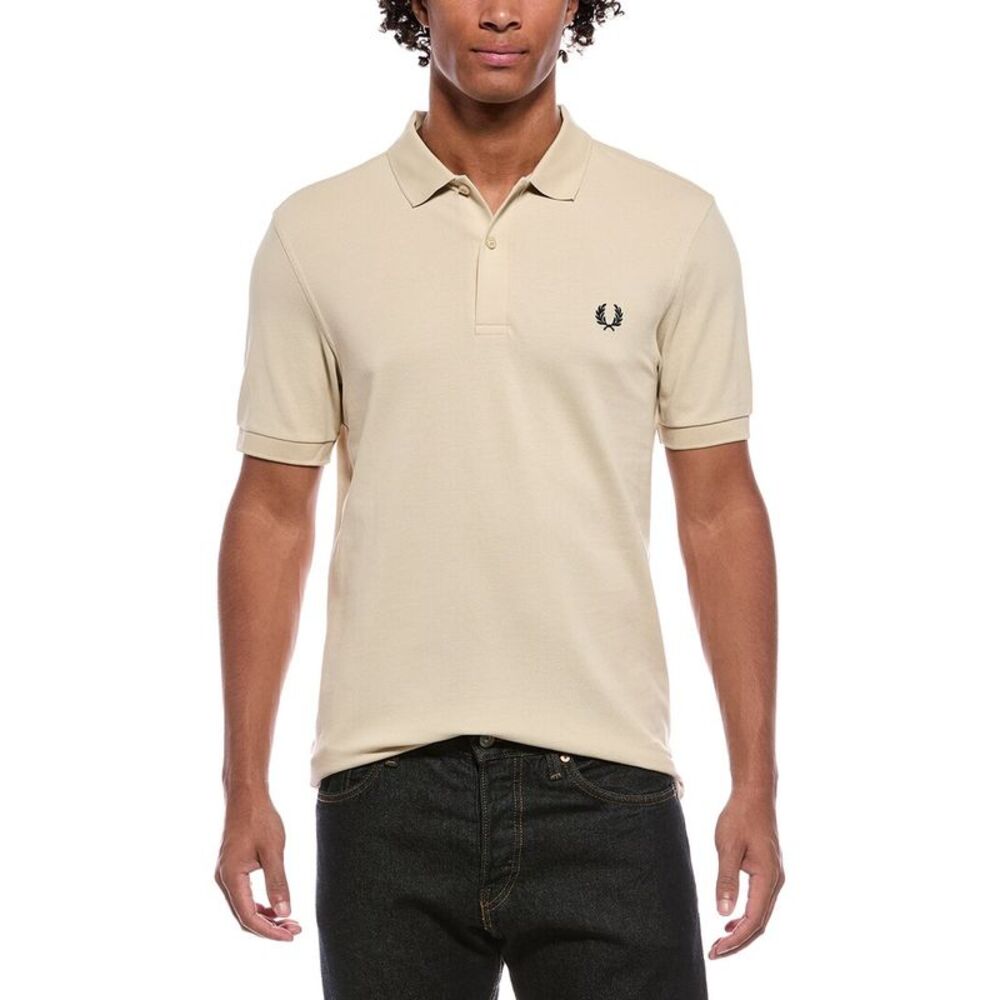 Fred Perry Mens  Pique Polo Shirt, Beige